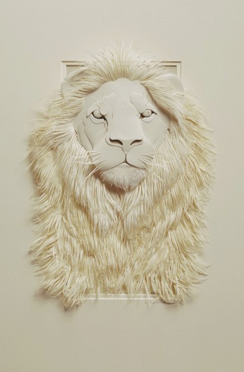 Бумажный зоопарк канадца Кэлвина Николлса - lion