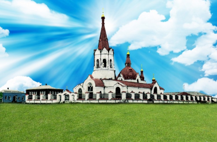 Город Мариинскъ на фотографиях разных времен - собор 2 пвскрашка